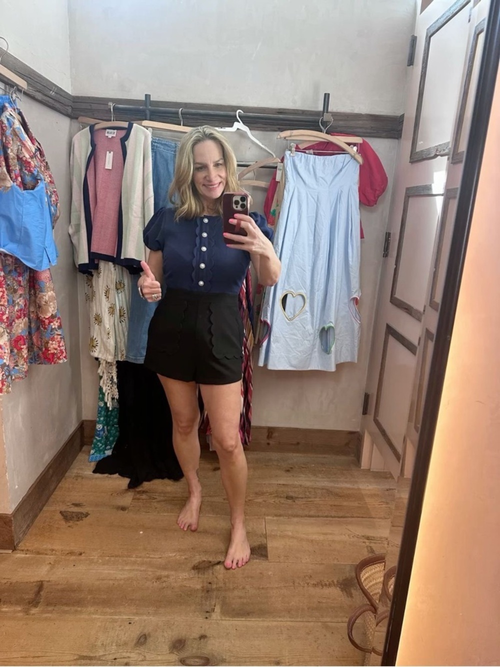 NWT Anthropologie Maeve Women’s Black & Blue Scallop Romper Women’s 8